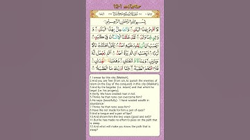 Surah al balad ayat 1-12 |سورة البلد  #quran #islam #surah