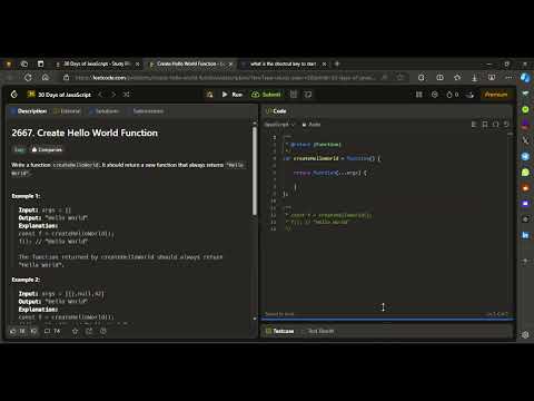 30 Days of JavaScript | Day 01 | LeetCode