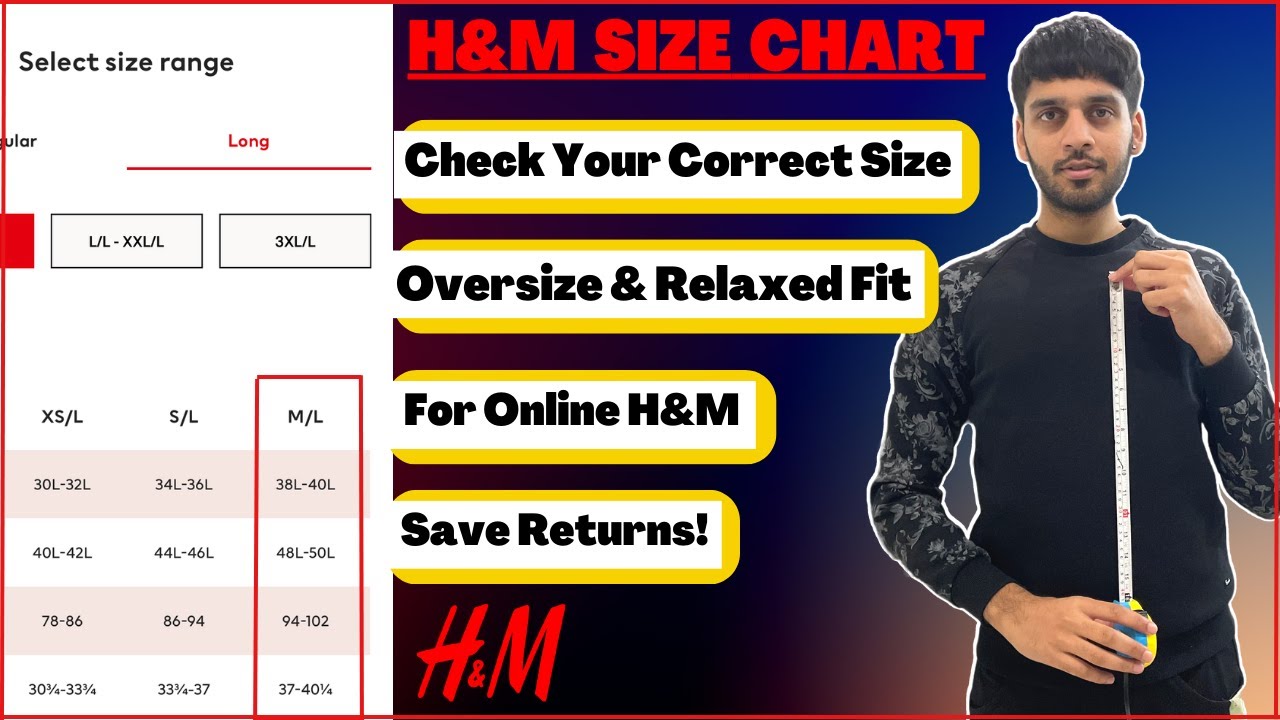 H&M Size Guide For Mens, For Tops, Jackets, Shirts, Blazers, HM Size  Guide Online