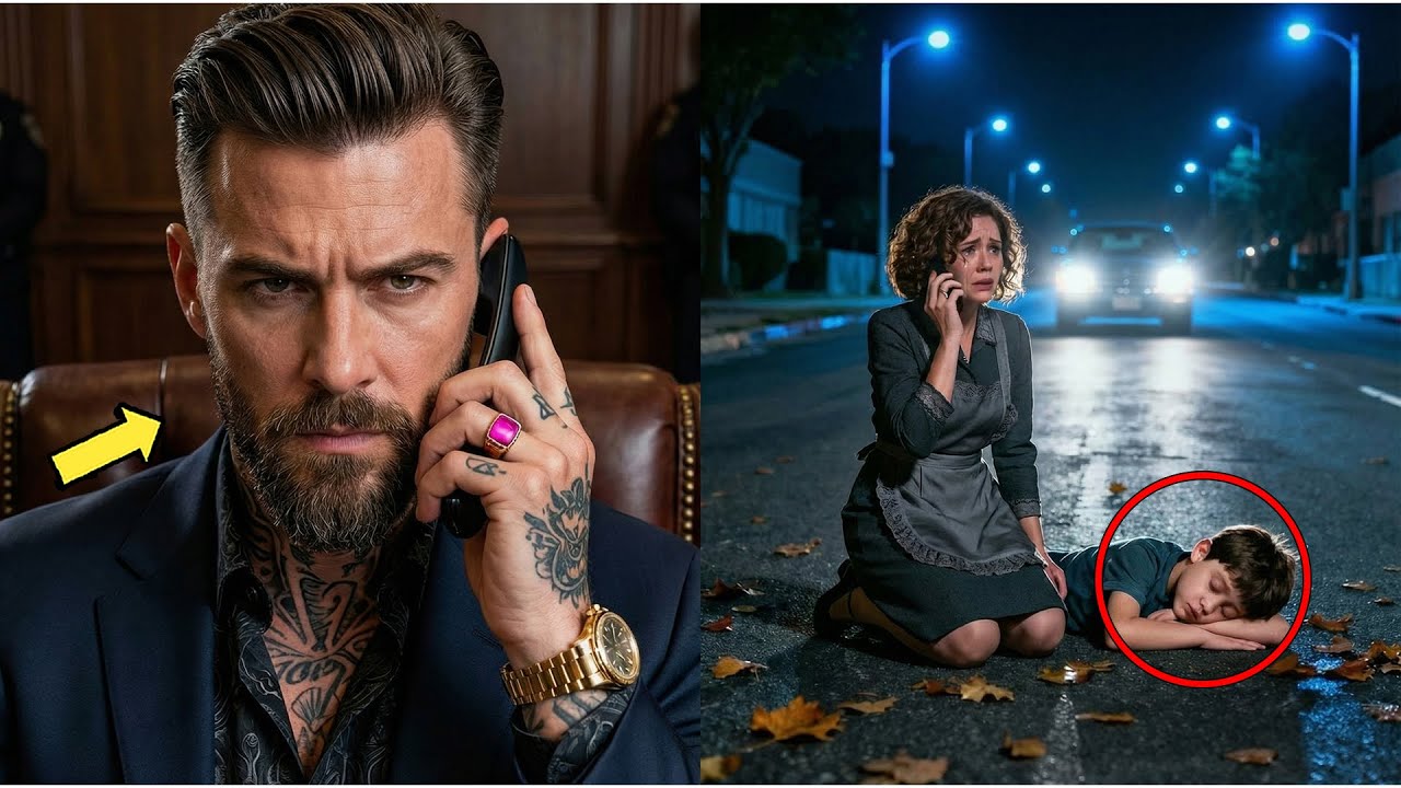 Een arme serveerster belt een maffiabaas en zegt: 'Zijn zoon ligt stervend op straat.'