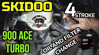 SKIDOO 900 ACE OIL & FILTER CHANGE | XRS TURBO Snowmobile
