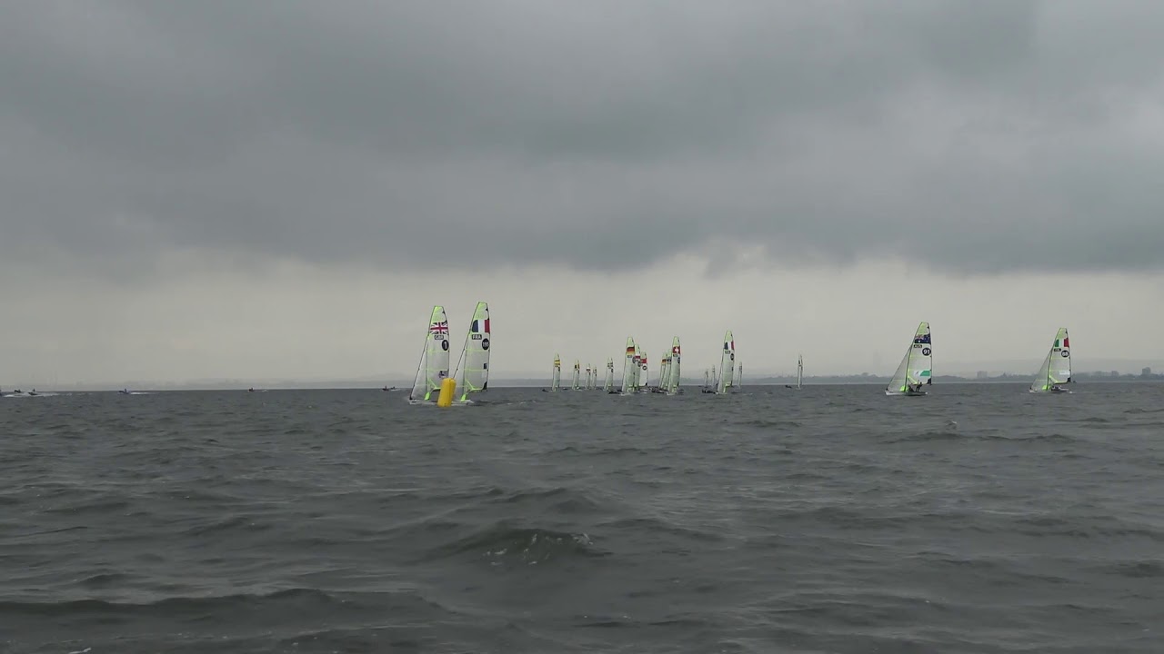49er Sailing - Gold fleet - Race 1 - 2018 European Championship - Day 5
