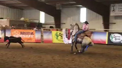 Garrett riding Chester