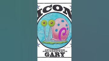 Drawing Gary from SpongeBob SquarePants. #shorts #art #gary