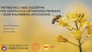 The Fibonacci Bees Algorithm for Continuous Optimisation Problems - Some Engineering Applications