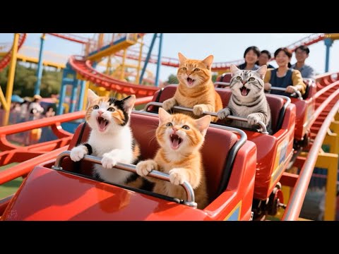 MooMoo's Roller Coaster Surprise! 🎢🐾 The Orange Cat Family's