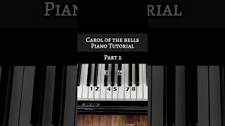 Carol of the bells 🎄 Piano Tutorial (Part 2) #shorts