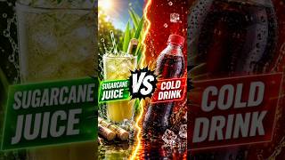 Cold drink vs Sugarcane juice🤔🤯#colddrink#sugarcanejuice#healthylifestyle#summerdrink#sugarcane