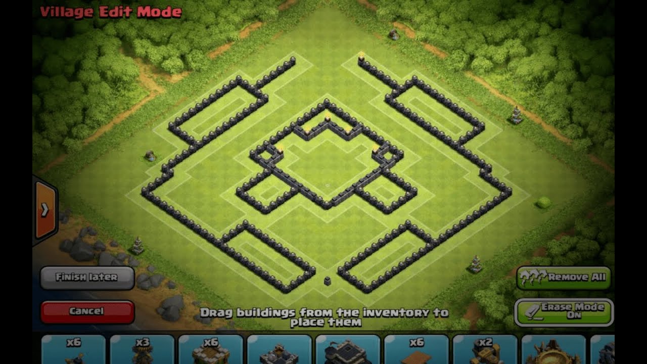 Clash of Clans TH 9 Hybrid Base (2 Air Sweepers) YouTube