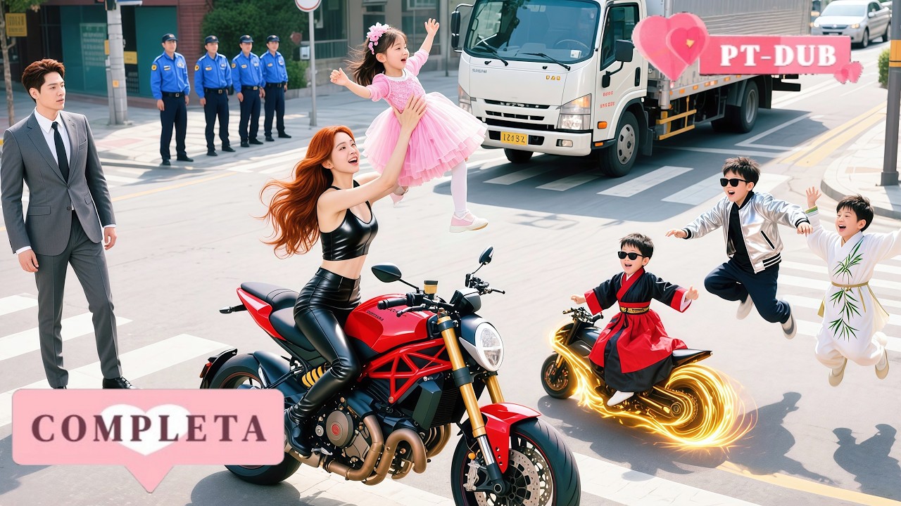 🍬A mulher na motocicleta salvou a filhinha do CEO, a menina gritou 