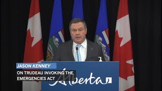 Premier Kenney On Trudeau Invoking The Emergency Act