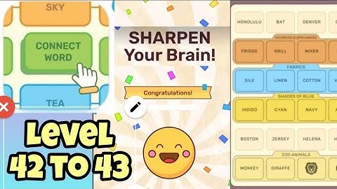 Connect Word Level 42 to 43 Answer || Kc