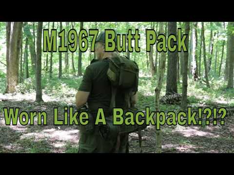 M1967 Field Training Pack Mounted In The High Position! Turning a Butt Pack into a Backpack!