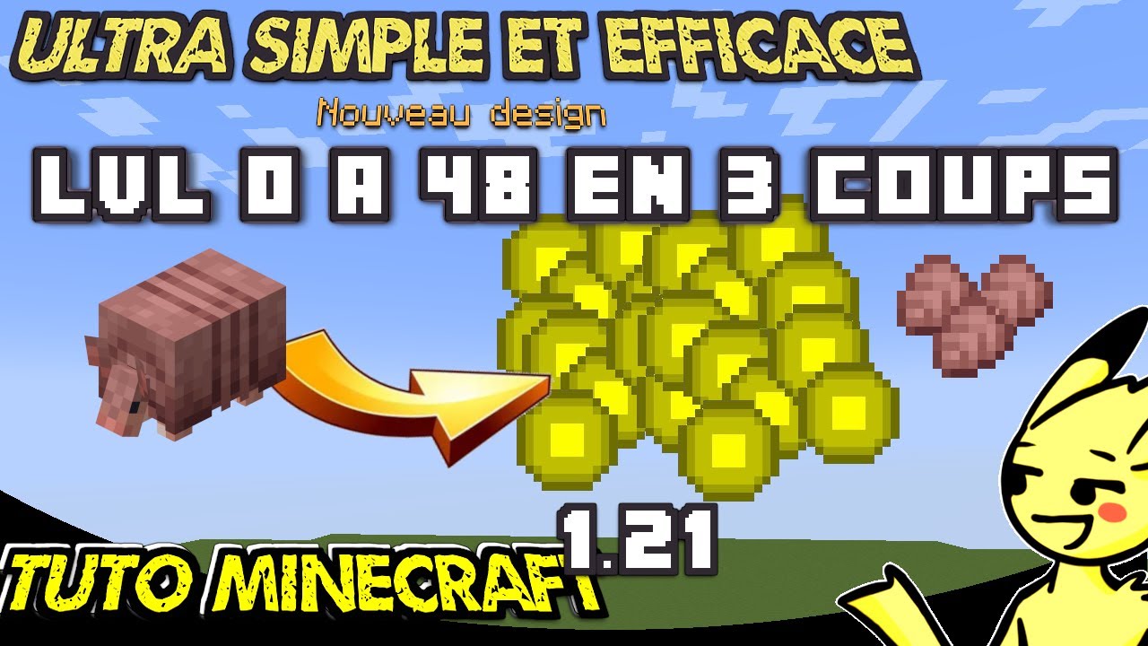 comment faire une usine à XP à tatou Minecraft 1.21 JAVA - YouTube