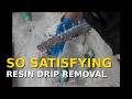 Resin Art Tutorial: Final Resin Reveal + How I Removed the Drips (Resin Geode Transformation)