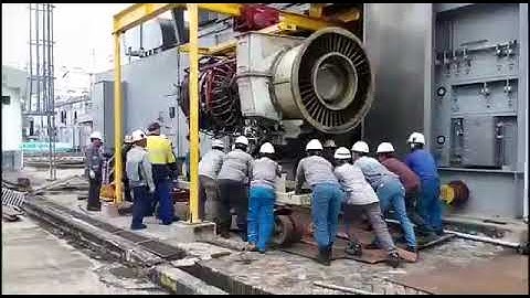 Remove engine LM6000 at Wika   Borang Power Plant