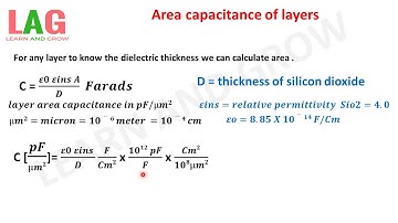 Area Capacitance Of Layers (Hindi)