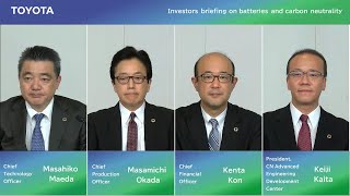 Investors briefing on batteries and carbon neutrality