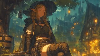 Relaxing Medieval Music with Rain Sounds  Healing Celtic Music, Bard/Tavern Ambience, Medieval City