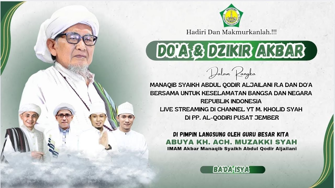 LIVE DZIKIR MANAQIB DI PON.PES. AL-QODIRI JEMBER 1446H 12 JUNI 2025