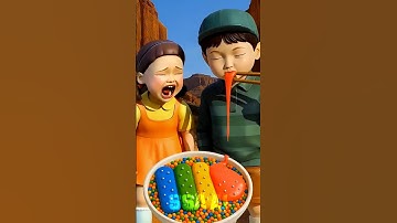 Squid Game AI ASMR: Each Game as Food Challenge #squidgame #squidgame2 #ai #asmr #food #shorts