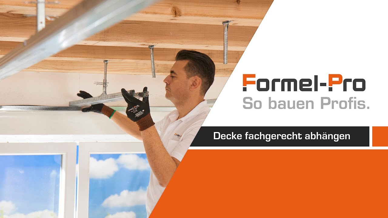 Trockenbau Decke Kosten Pro M2 Ohne Material Formel-Pro Trockenbau: Decke fachgerecht abhängen - YouTube