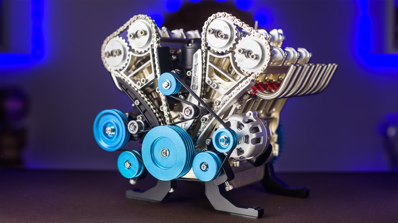 V8 Engine TECHING 3D Metal Mechanical Engine Model Science Experiment