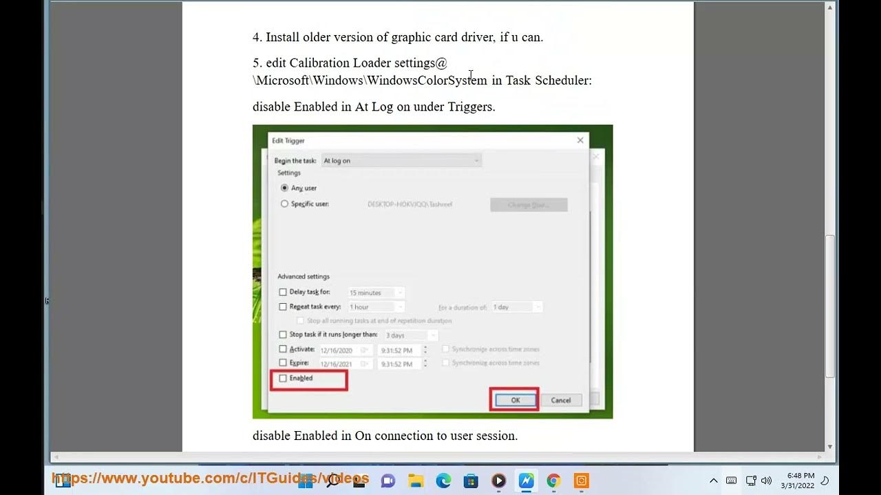 Fix Color calibration keeps resetting in Windows YouTube