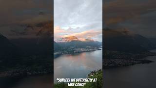 Sunsets hit differently at Lake Como.#reels #youtubeshorts #shorts #sunset #lakecomo #itlay #vlog