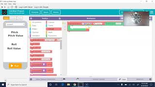 Accelerometer with Circuit Playground on code.org App Lab
