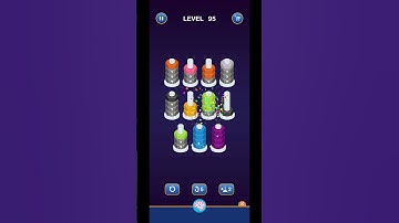 Lv 95 Nut Sort Puzzle - Color Sort (Guru Game) #nutssort #nutsort #boltnutcolor