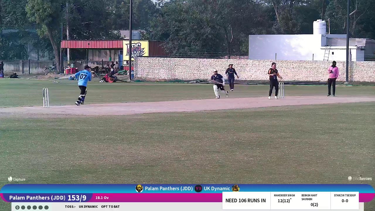 UK Dynamic vs Palam Panthers (JDD) live cricket match | 01-Feb-26 12:47 PM 25 live - Sun - T25 AFTER