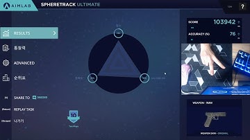 aimlab 100k gridshot, spheretrack (handcam)