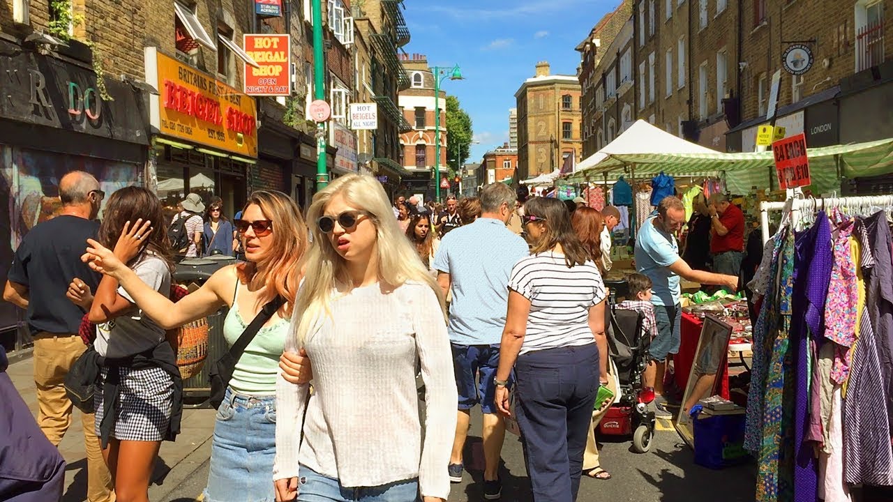 Walking Brick Lane Market in London