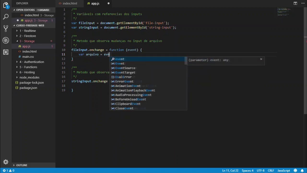 Firebase Storage - Upload de arquivos - YouTube