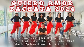 Quiero Amor Bachata 2024 Line Dance | Beginner | Erni Jasin (INA) - @ernijasintheemeraldld27