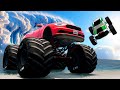 RC CARS vs MONSTER TRUCKS Race Against a FLOOD in BeamNG Drive Mods!