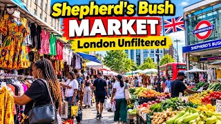 A Different Side Of London 🇬🇧 4K Walk Shepherd's Bush Market Adventure Unfiltered