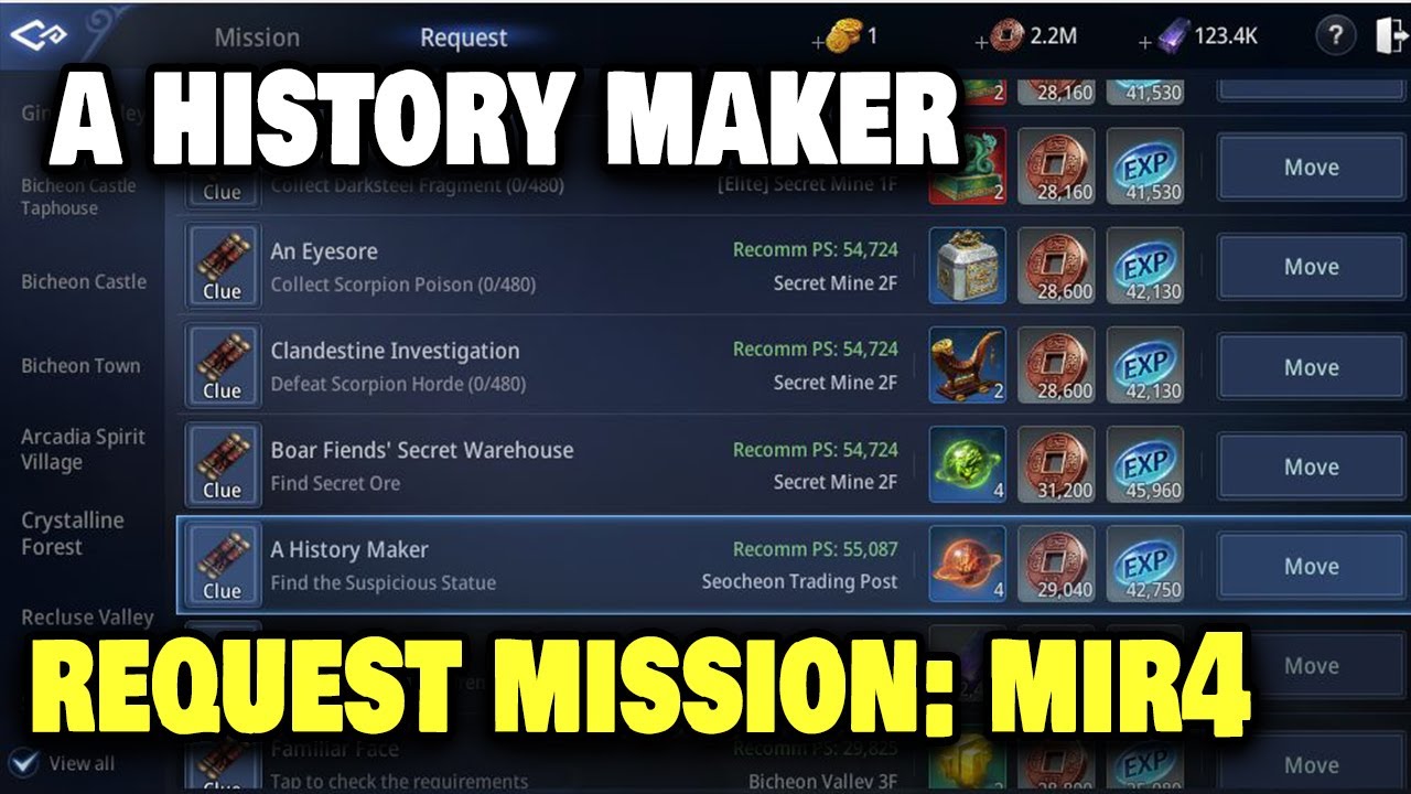 A History Maker - Request Mission | MIR4