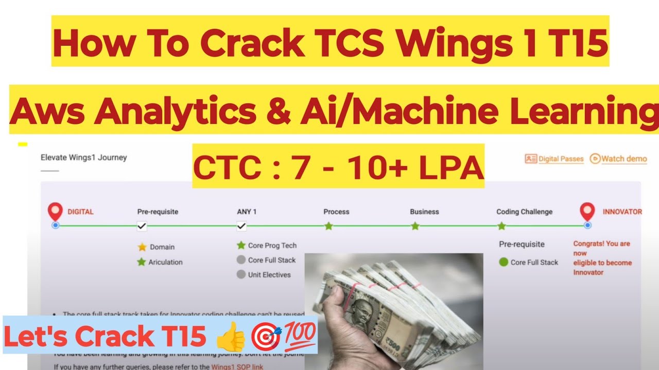 How to crack TCS Wings 1 T15 AWS Analytics & AI/Machine Learning in ...
