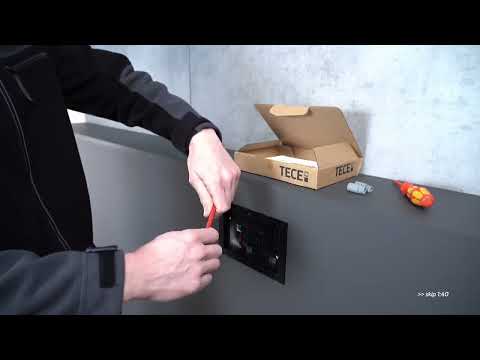 Клавиша смыва латунь 9240436 TECEsolid в наборе с инсталляцией TECEbase 2.0, видео 1