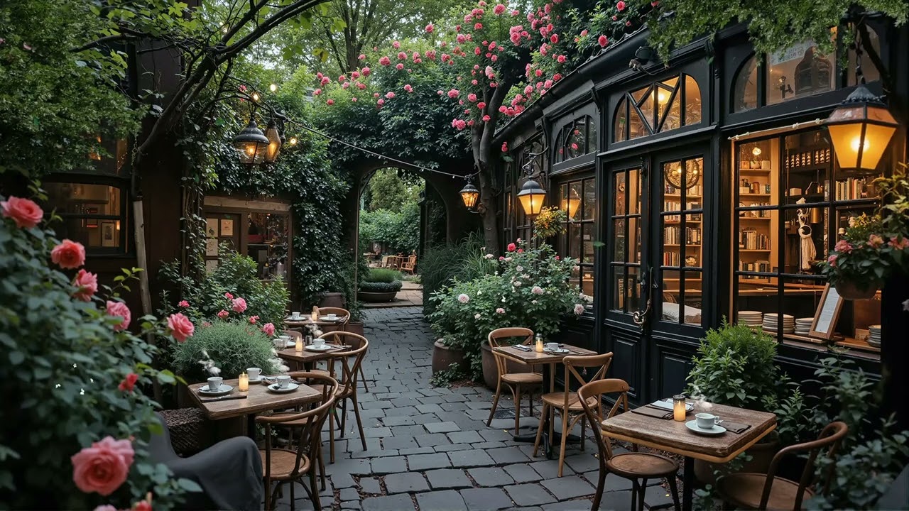 Romantic Jazz Garden 🌸 Smooth Jazz & Gentle Sax for Cozy Evenings, Coffee Dates and Soft Focus