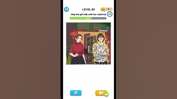 Annoying Puzzle Game - Level 20 - Help the Girl talk with her relatives.