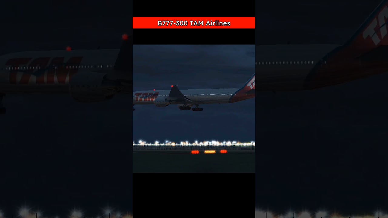 Amazing Night Landing on Boeing 777