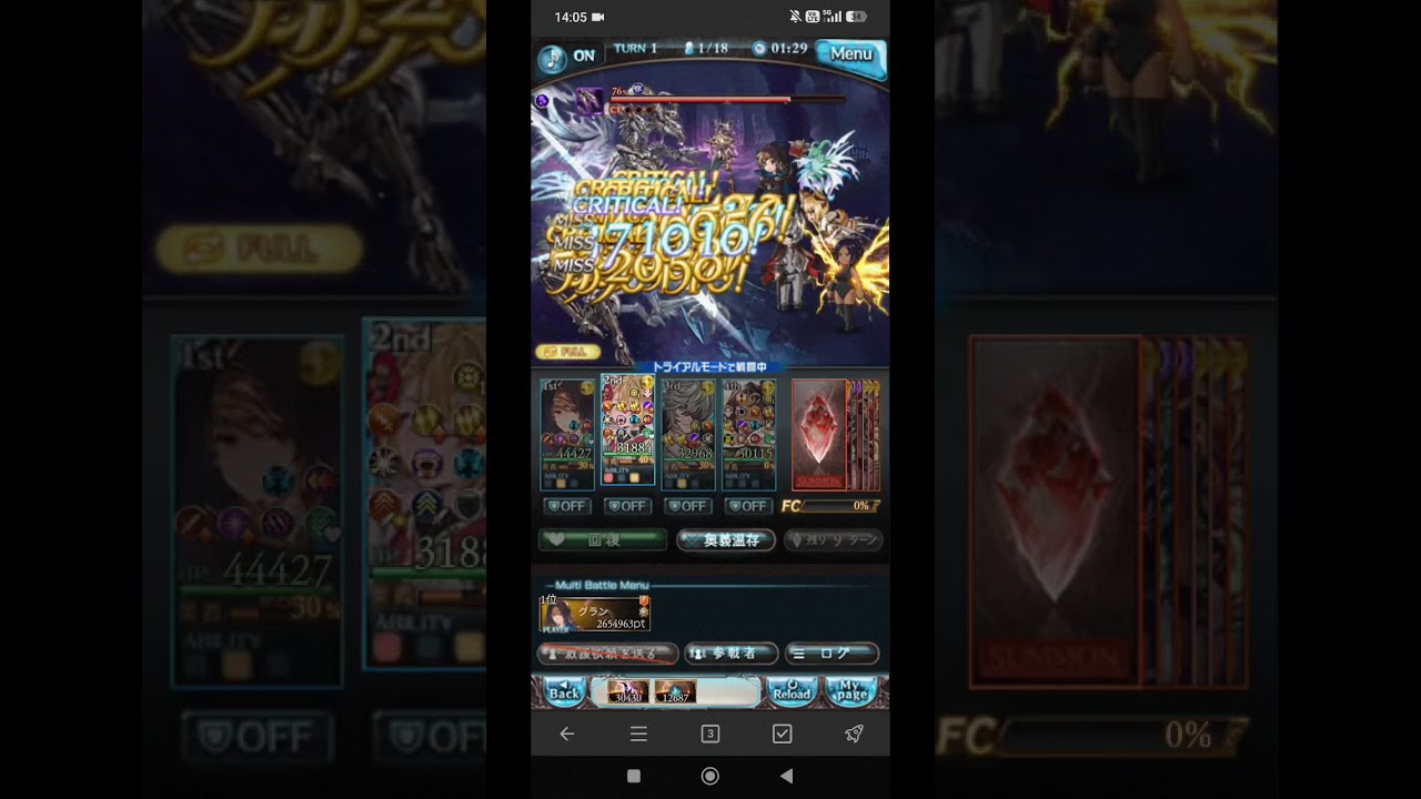 【グラブル】フェディエルHL フルオート (0:58/2T) マグナ編成 天元マナベリ入り