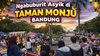 🌴Suasana Pasar Takjil Ramadhan di TAMAN MONJU Bandung | Ketemu Leroy PREMAN PENSIUN 9