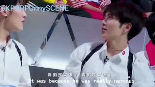 Idol Producer Yixing ( lay ) comfort a trainee