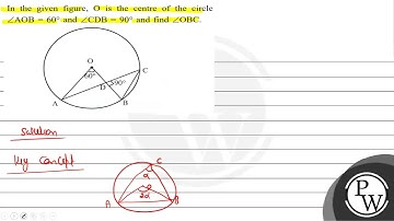 In the given figure, \( \mathrm{O} \) is the centre of the circle \( \angle \mathrm{AOB}=60^{\ci...