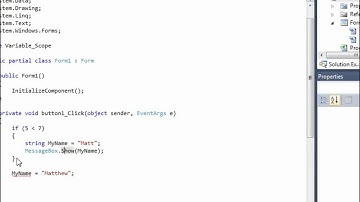 Visual C# 2010 -  Variable Scope