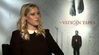 The Vatican Tapes: Olivia Taylor Dudley Official Movie Interview | ScreenSlam